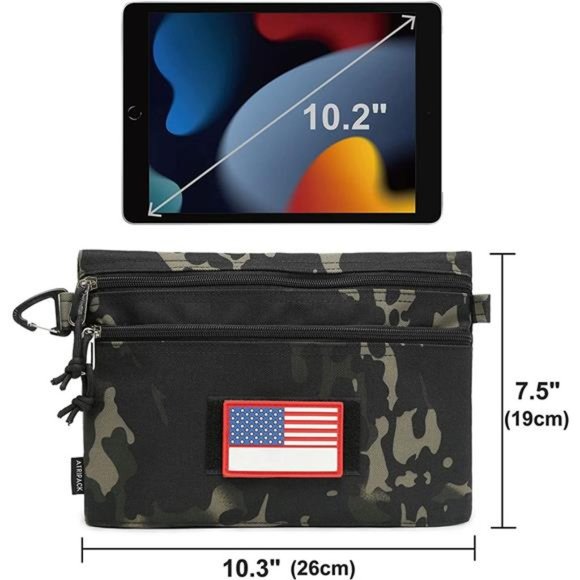 Tactical Carry On Zipper Pouch, Toiletry Bag Packing Sack Cosmetic Kit Makeup - Picture 2 of 12